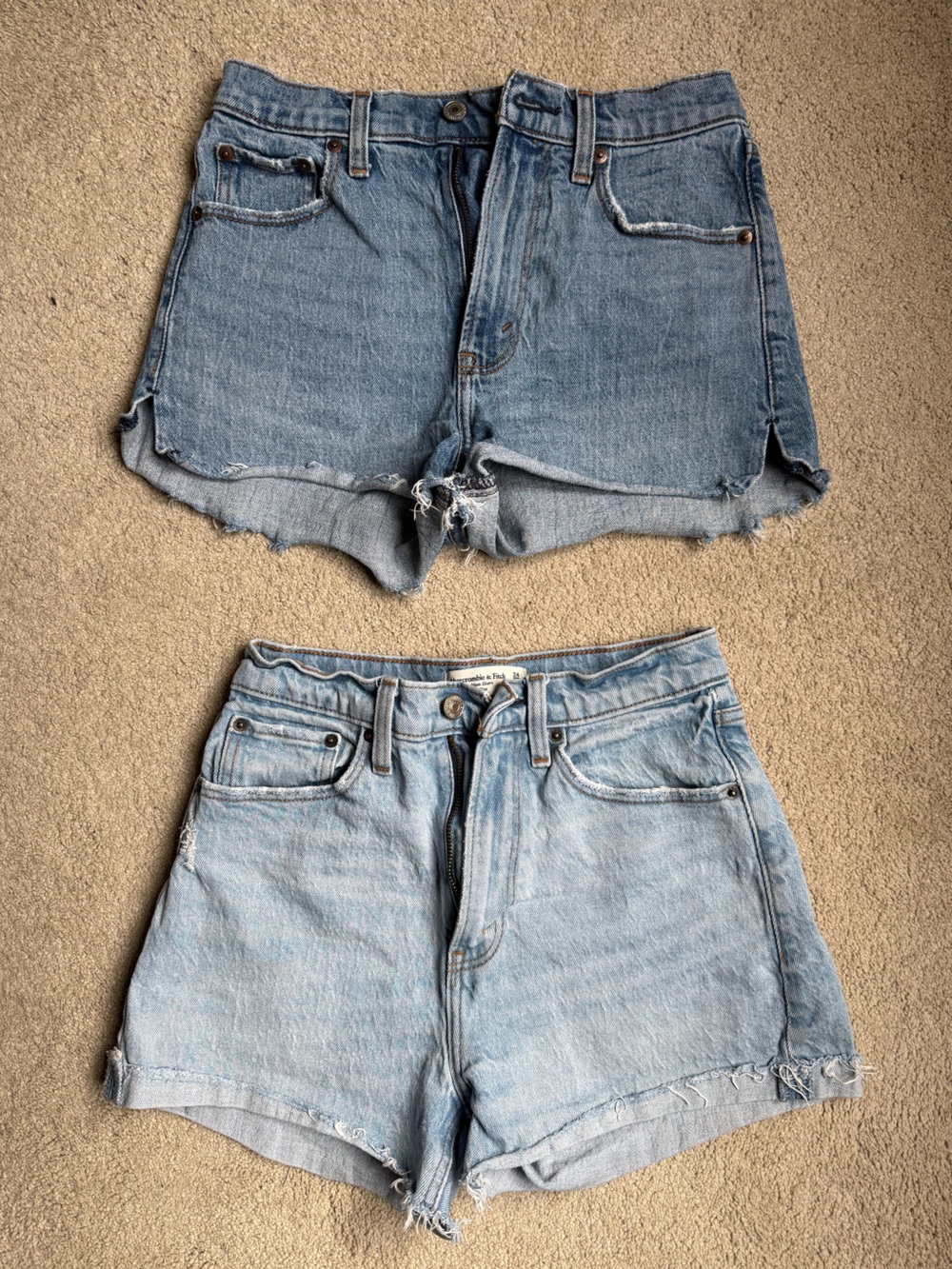 Light Wash and Medium/Dark Wash Denim Shorts